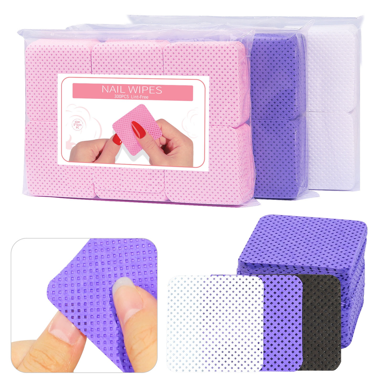 Nail And Eyelash Glue Wipes:Magic Nail Polish Remover Pads,Nail Cotton Sheets,Manicure Towels For Polish Removal