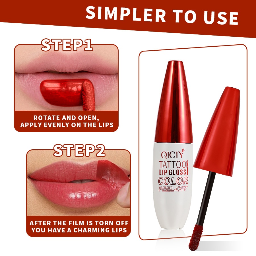 Lip Glaze4-color Waterproof Brightening Easy Coloring Lip Glaze