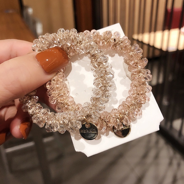 Super Fairy Crystal Rubber Band Girl Hair Band Net Red Korean Version Hair Band Hair Ring Korean Simple Temperament Hair Rubber Band