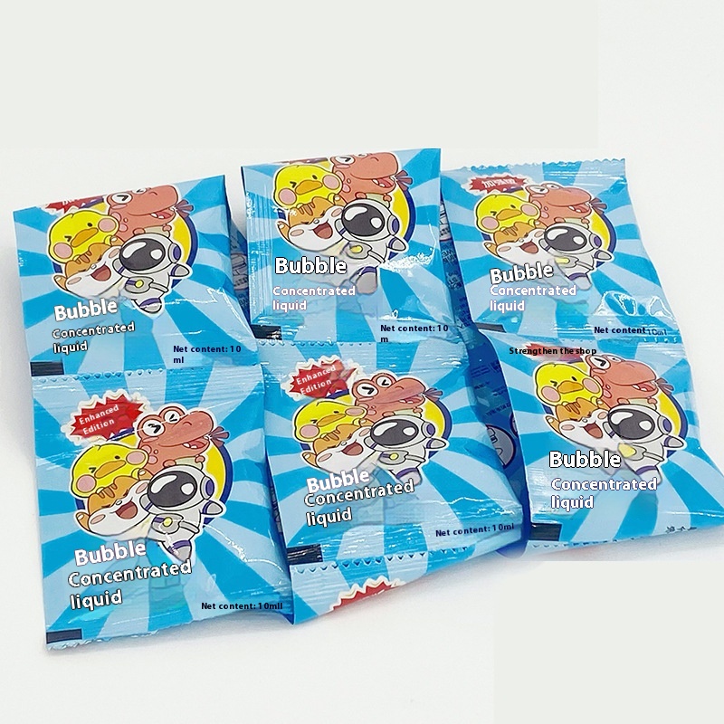 10ml Bubble Water Replenisher Children's Colorful Bubble Concentrate Outdoor Blowing Bubble Bag Bubble Liquid