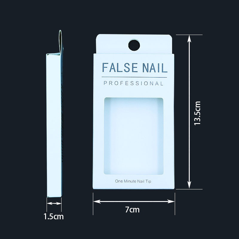 Jewelry Wear Nail Art Universal White Packaging Box Blister White Cardboard Ear Hanging Box Window Transparent Folding Box
