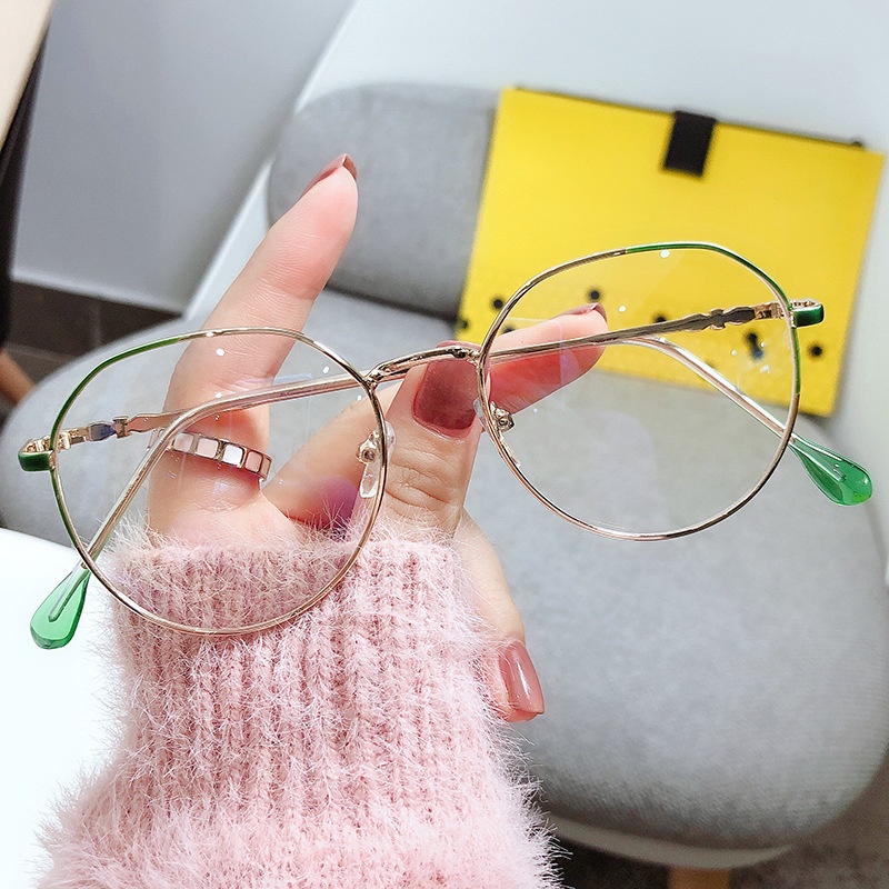 Fairy Green Anti-blue Light Glasses For Men Xiaohongshu Plain Makeup Net Red Flat Glasses For Women Korean Version Of Myopia Finished Product