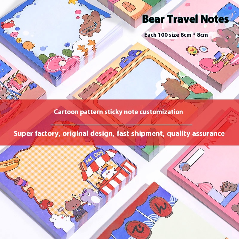 Dichen Pattern Printing Sticky Note Student Message Note Memo Note Paper Book