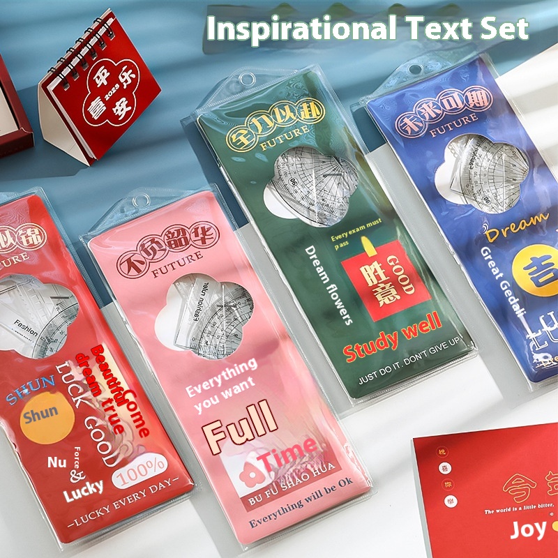 Creative Future Can Be Expectedpirational Ruler Set Student Drawing Ruler Triangle Plate Set Protractor Ruler Four-piece Set