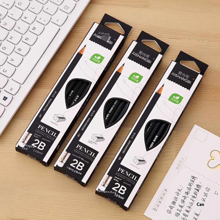 Boxed2b Pencil Student Painting Calligraphy Pencil Exam Writing Hexagonal Rod Sketch Pencil Art Supplies