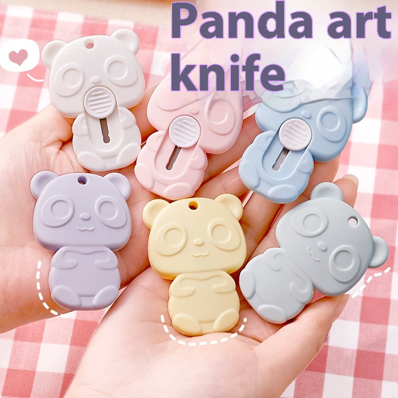 Cartoon Bear Utility Knife Cute Candy Color Express Unpacking Knife Mini Portable Manual Paper Cutter