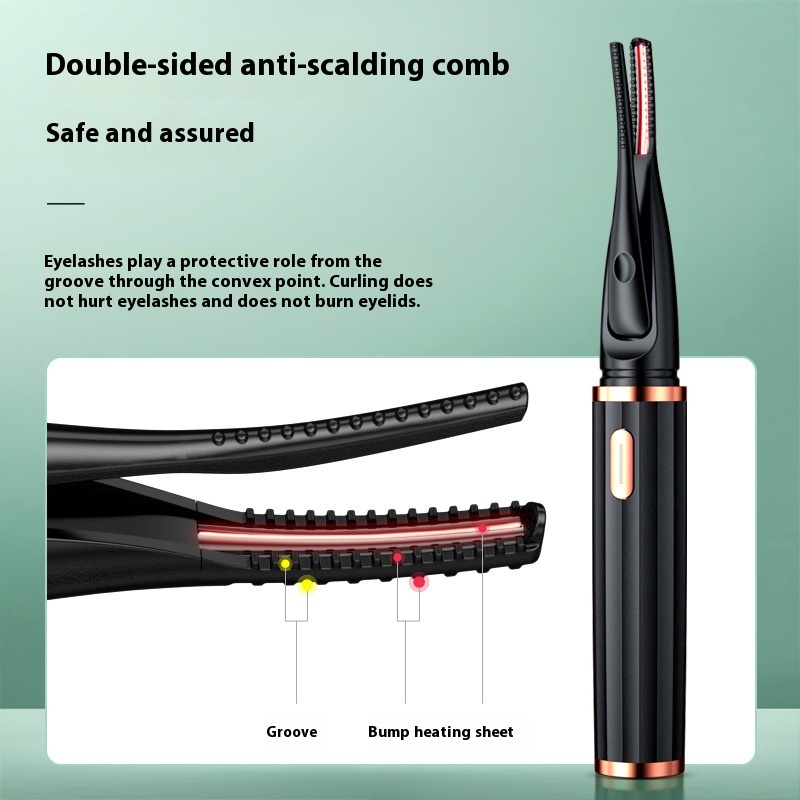 Eyelash Curler Electric Curling Artifact Stainless Steel Portable Heating Eyelash Curler Eyelash Curling Tweezers Electric Heating