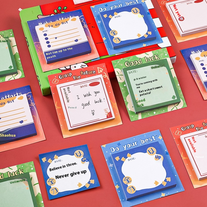 Creativepirational Text Sticky Notes Student Message Notepad Cute Office Sticky Notes