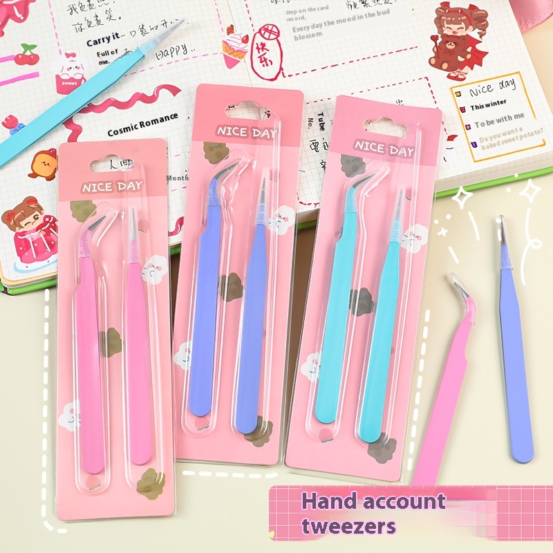 Multifunctional Guka Tweezers Small Fresh Handmade DIYHandbook Sticker Tool Creative Macaron Niezi Small Clip