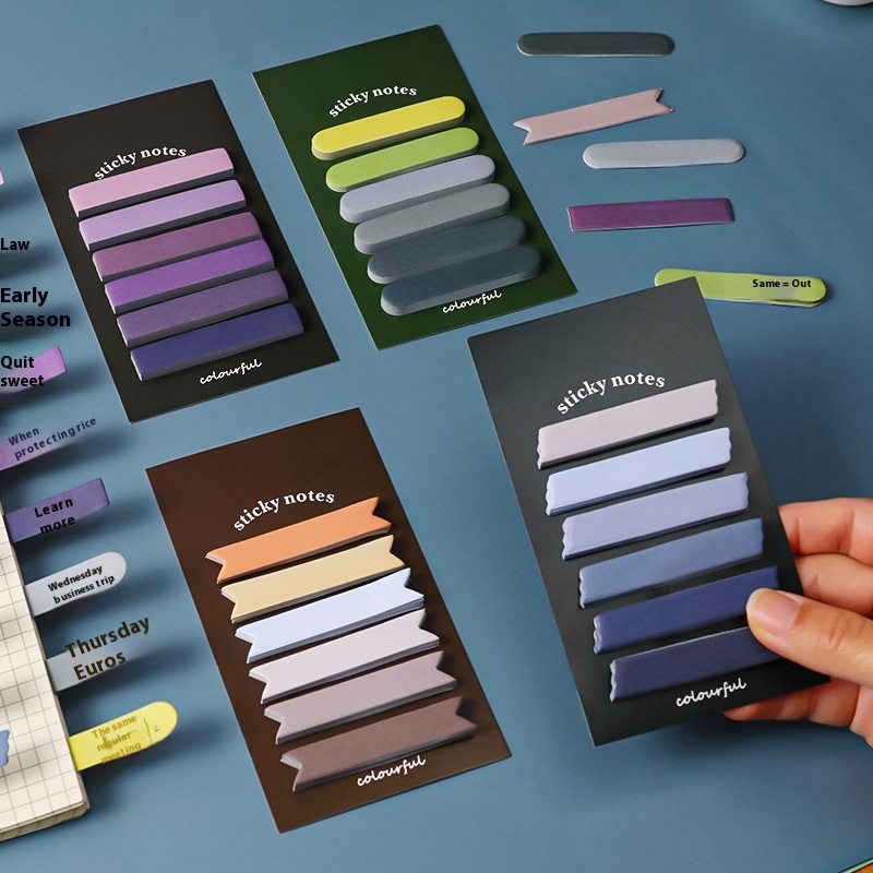 Morandi Gradient Sticky Notes Student Classification Color Index Stickers Office Message Notes NTimes Sticky Notes