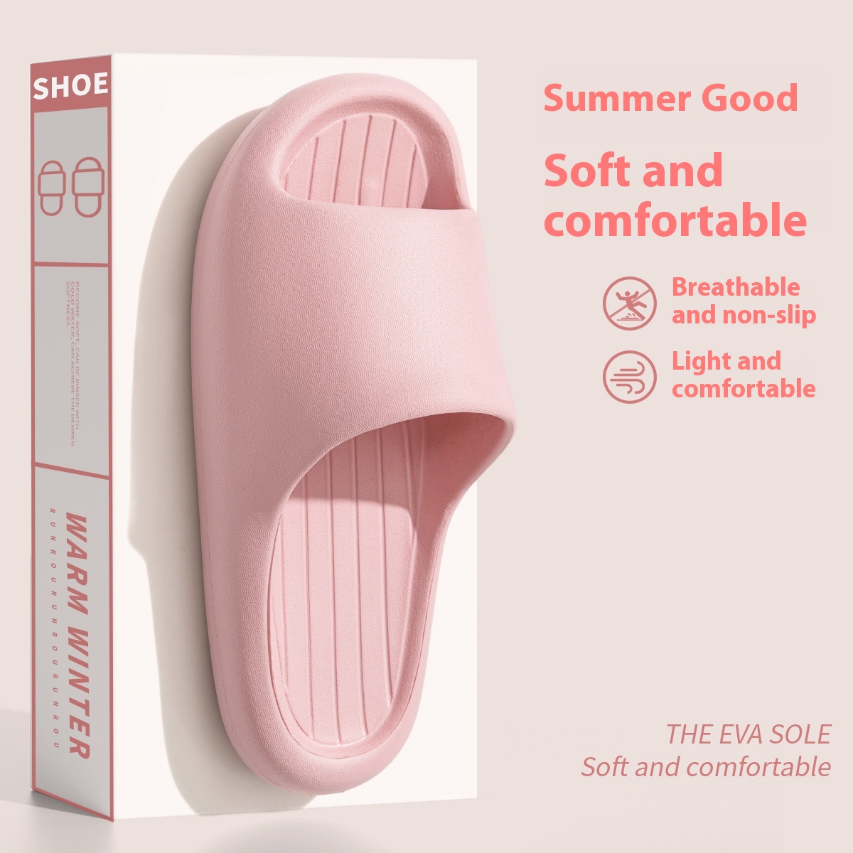 Eva Slippers Women Summer Couple Indoor Home Bathroom Bath Non-slip Thick Bottom Step Shit Feeling Sandals