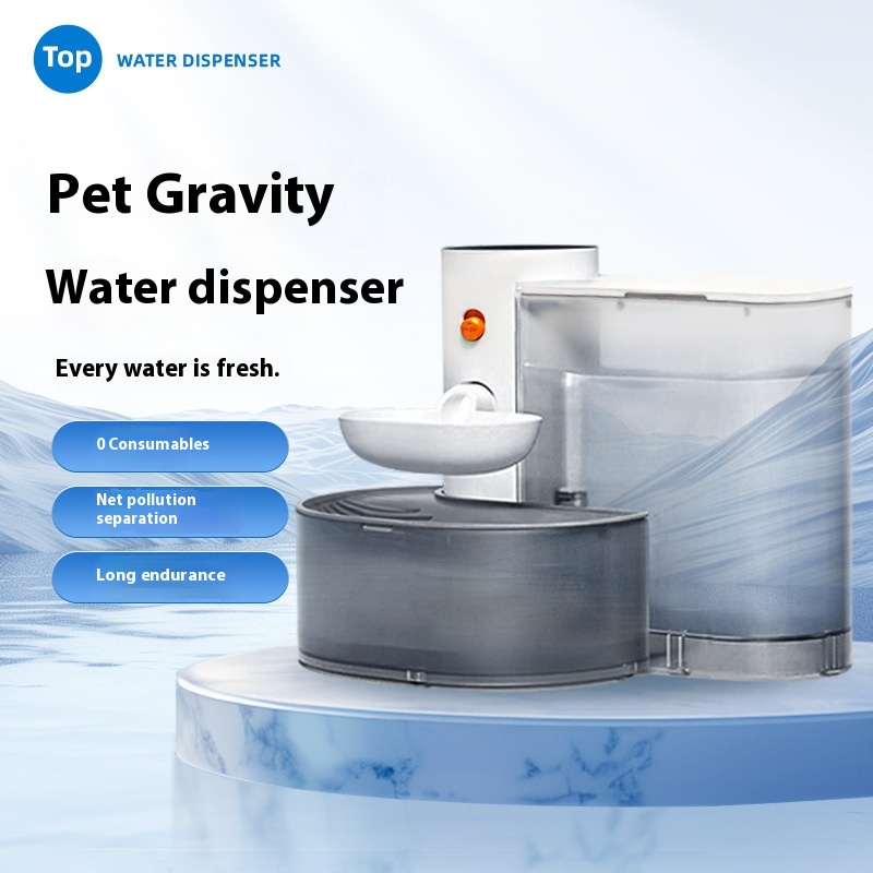 Cat And Dog Drinking Fountain Water Dispenser Mobile Pet Gravity Rechargeable Drinking Fountain Automatic Dumping Intelligent