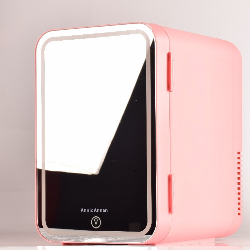 Annnic8 LBeauty Refrigerator110 V220 VPink Mini Frdge Cosmetic Skin Care Beauty Luminous Mirror
