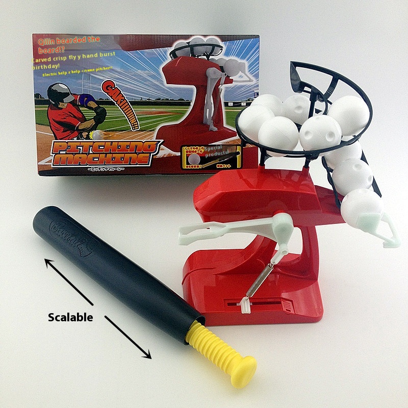 Mini Kids Baseball Machine:Automatic Ball Launcher Sports Toy For Baseball Practice And Fun