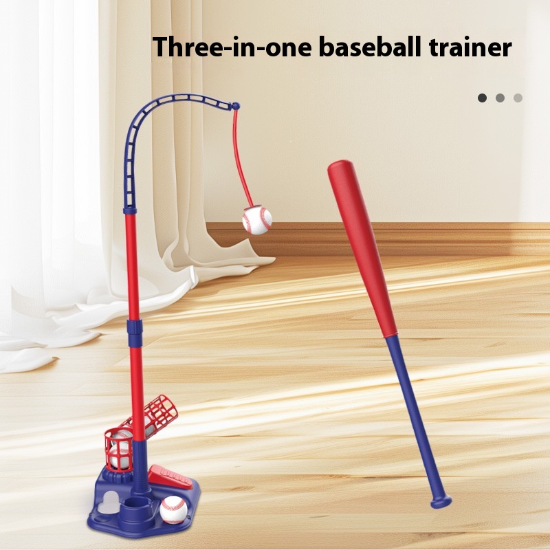 Children's Baseball Training Device Foot-operated Ejection Baseball Machine Hanging Hitting Sensory Sports Outdoor Indoor Sports Toys