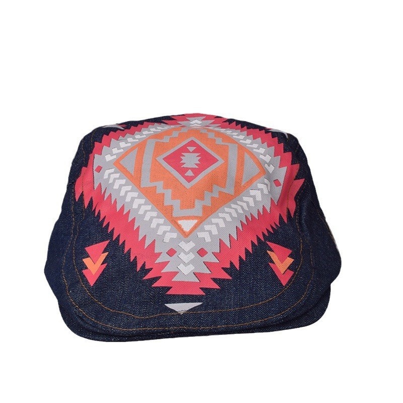 Retro Denim Beret Art Hat