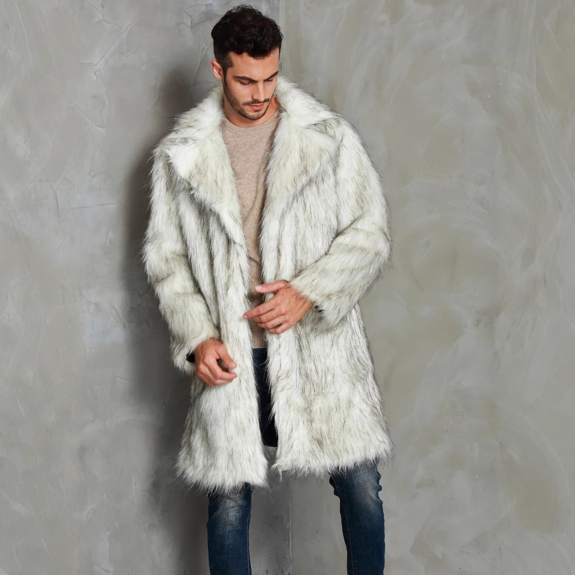Imitation Fur Long Coat Coat