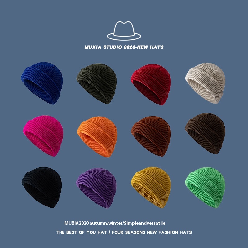 Hat Knitted Wool Hat Fashionable Brand Melon Hat Hip Hop Cold Hat