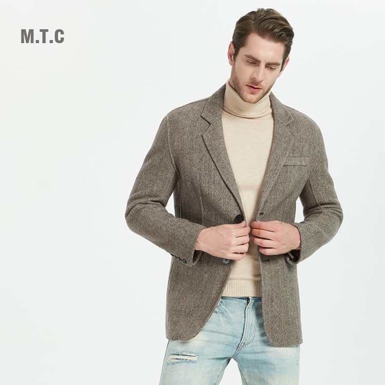 British Fashion Double-Sided Nylon Wool Small Suit Short Herringbone Cashmere Coat Jacket