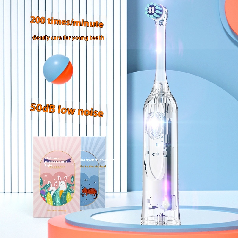 Sonic Electric Tooth Washer Du Pont Soft Bristle Small Brush Head Smart Toothbrush Children's Tooth Washer Children's Electric Toothbrush