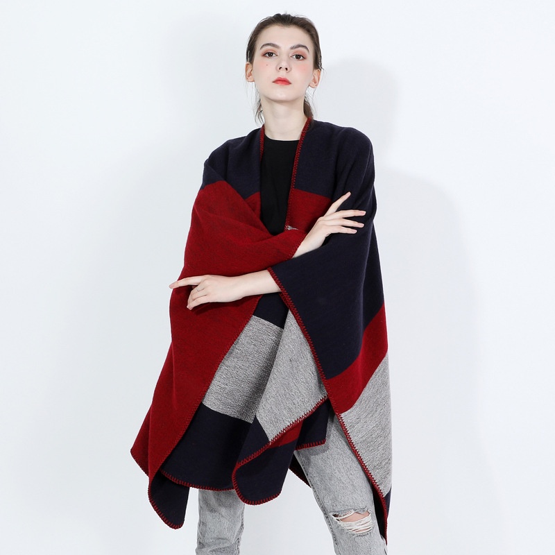 Jacquard Silver Silk Shawl Foreign Trade European And American Fashion Simple Split Scarf Air Conditioning Cape