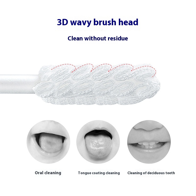 Baby Oral Cleaner Baby Deciduous Teeth Toothbrush October Crystallization Tongue Scraping Gauze Cotton Stick