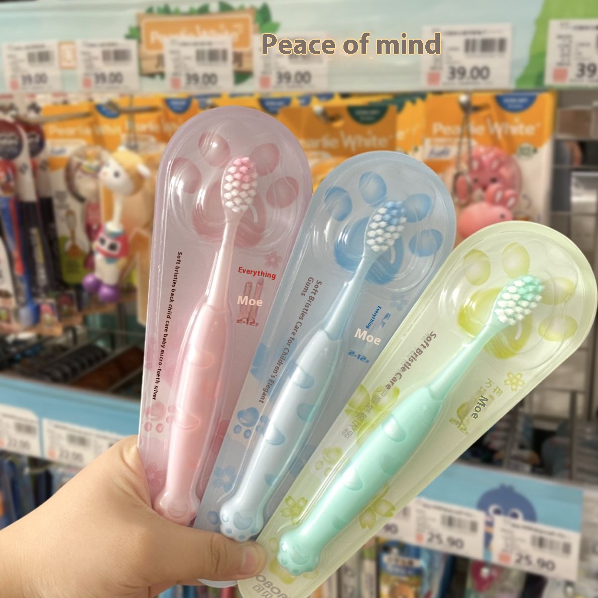 Kebeier Children's Cute Cat Claw Soft Bristle2-12 Years Old Cute Cartoon Shape Non-slip Handle Toothbrush12 Pieces