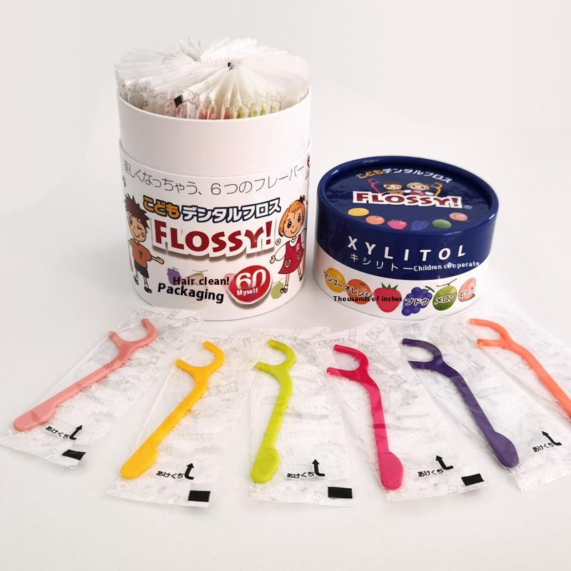 Flossy牙线日本Flossy牙线宝宝牙线水果味儿童口腔护理护齿