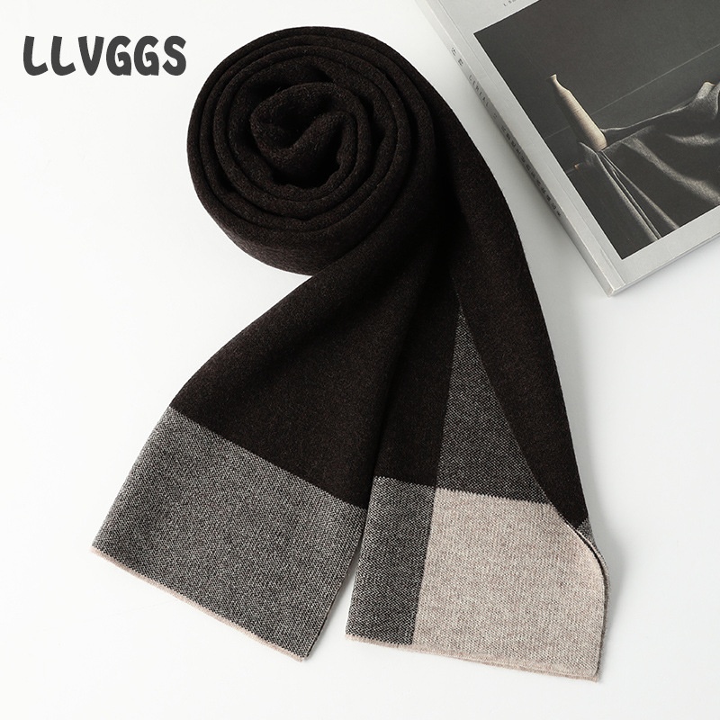 Winter Wool Scarf Korean Style Thick Warm Leisure Business Autumn And Winter Middle-aged Scarf