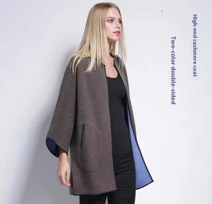 Accepting Orders For Inner Mongolia Winter Mid-length European And American Double-faced Cashmere Coat For Women