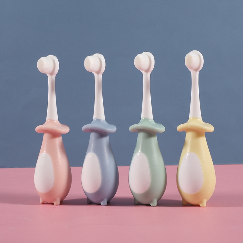 Children's10,000-hair Toothbrush Soft Bristles1-2-3-5-6 Years Old Soft Baby Small Head10,000-hair Cartoon Toothbrush