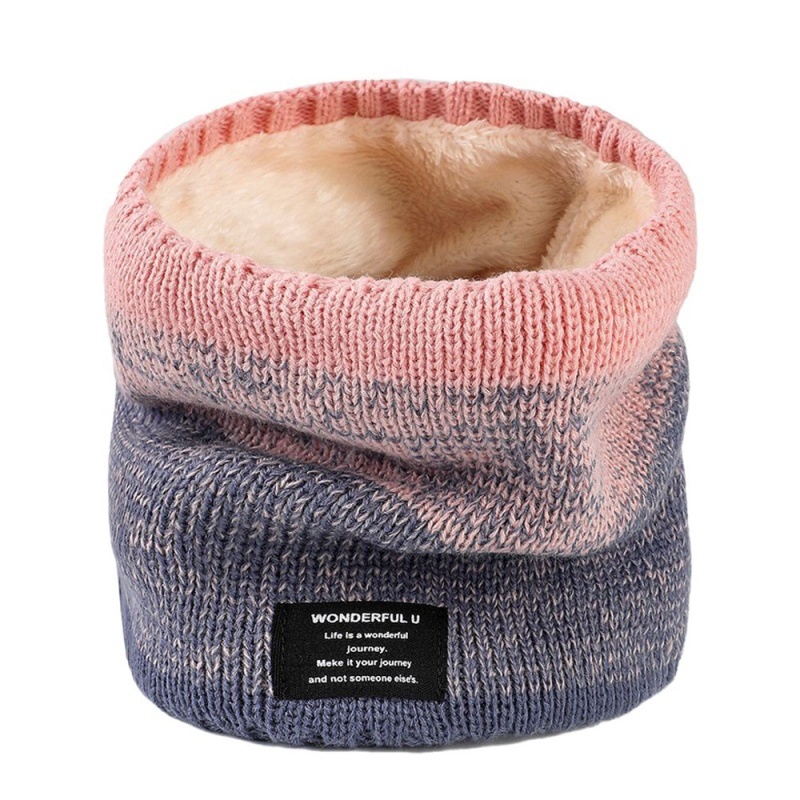 Outdoor Neck Cover Scarf Winter Plus Velvet Thick Warm Knitted Wool Scarf