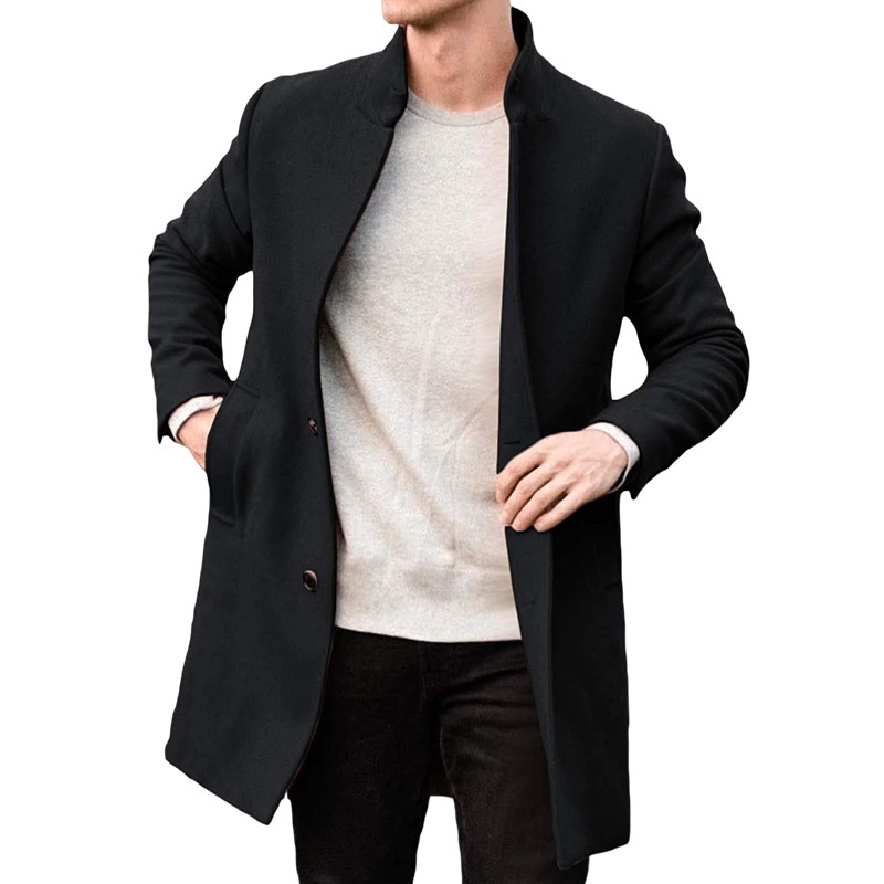 Thick Woolen Men's Overcoat Jacket