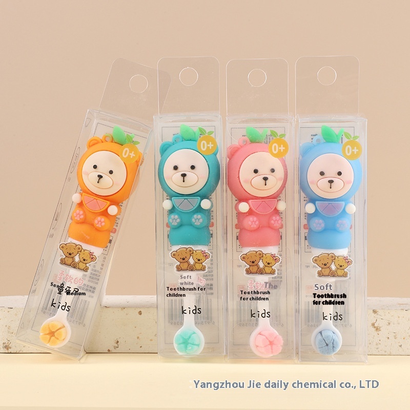 Cartoon Bear Cute Toothbrush Soft Silicone Infant Baby2-8 Years Old
