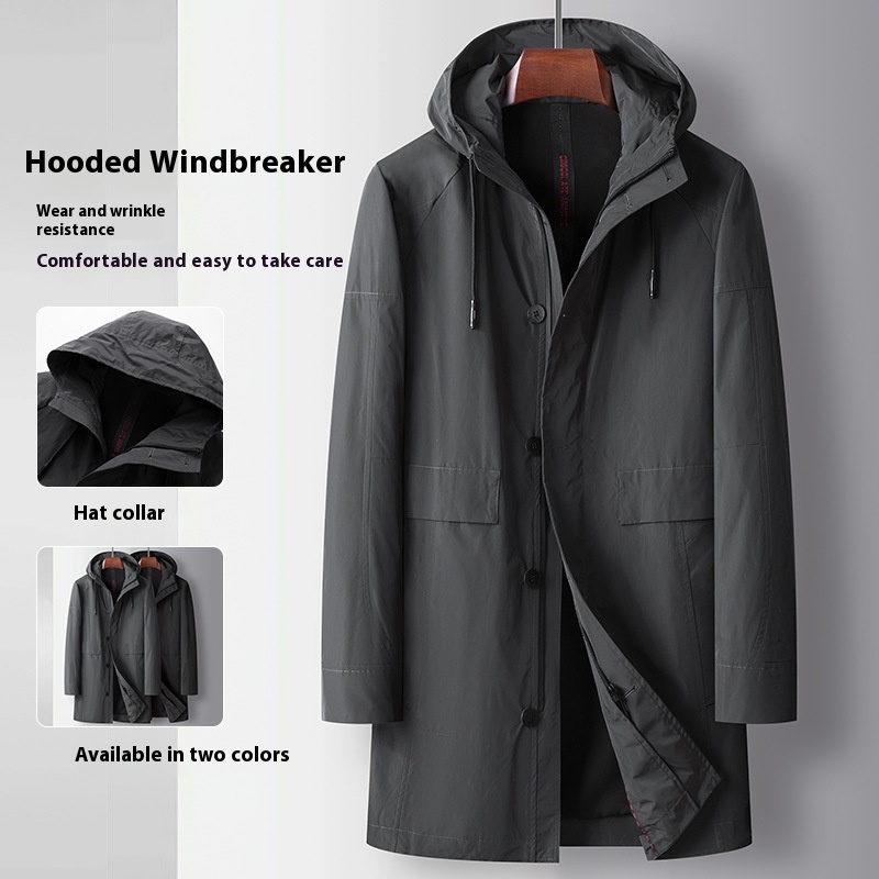 Slim-fit Business High-end Casual Coat Mid-length Windproof Jacket