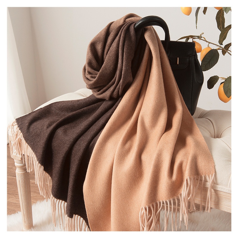 Cashmere Scarf Gradient Tassel Cashmere Small Shawl Thick Winter Scarf