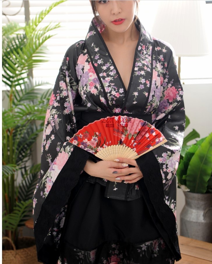 Cospaly Clothing Female Heavy Cherry Kimono Maid Outfit Paradise Pure Land House Dance Clothes Lolita Dress Long Bathrobe