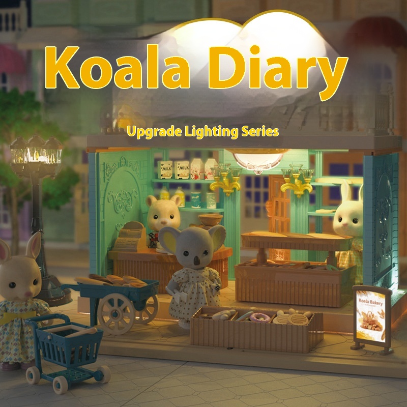 Koala Diary Children Girl Princess Castle Birthday Gift Sound And Light Kitchen Bedroom Villa Play House Toys