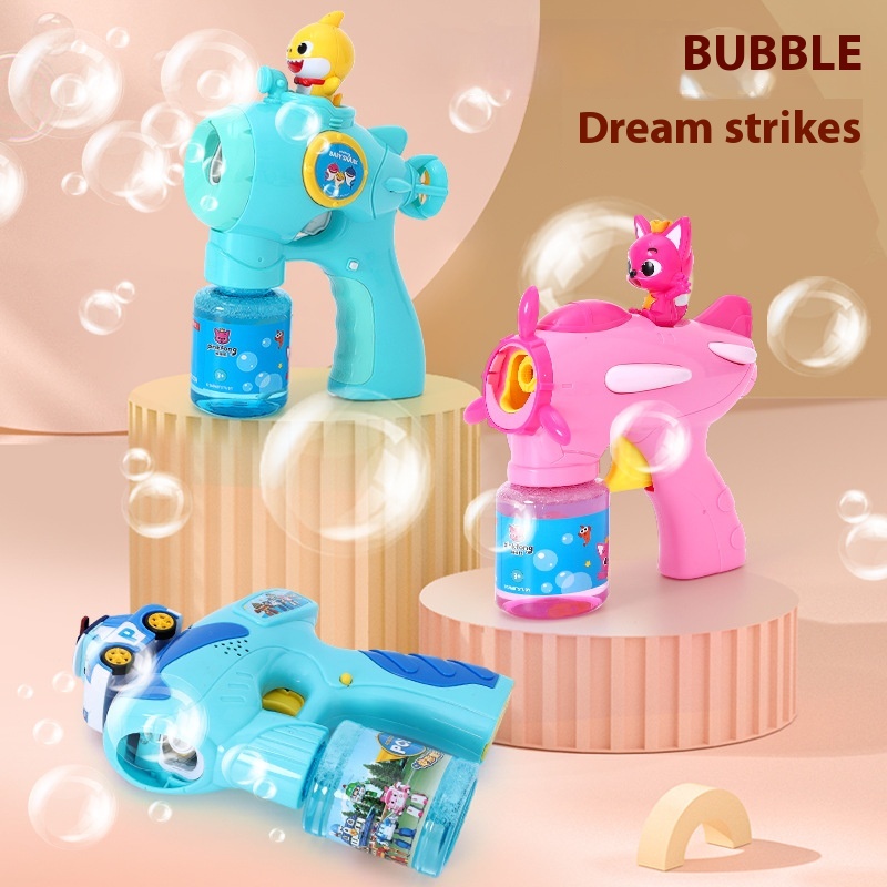 Children's Fully Automatic Leak-proof Bubble Blowing Machine Internet Celebrity Bubble Gun Liquid Electric Toy Girl6 Years Old Girl Heart