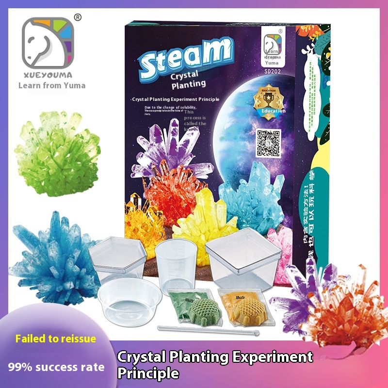 Xueyouma Children's Fun Science Experiments Handmade DIYSelf-growing Crystal Growth Chemical Planting Crystal Toys
