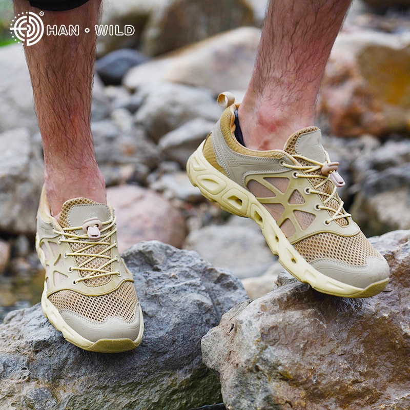 Hanye Outdoor Summer Creek Shoes Men's Speed Interference Water Shoes Non-slip Breathable Lightweight Amphibious Shoes Fishing Shoes