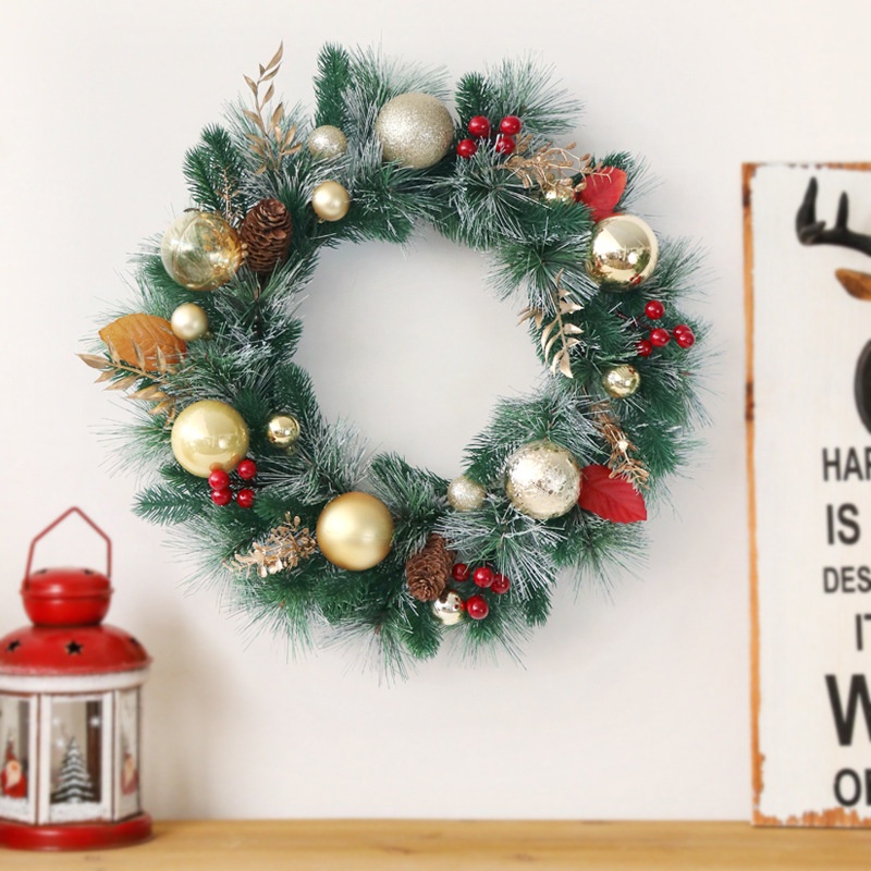 Christmas Decoration Wreath:Festive Window Hanging Ornament And Garden Door Garland