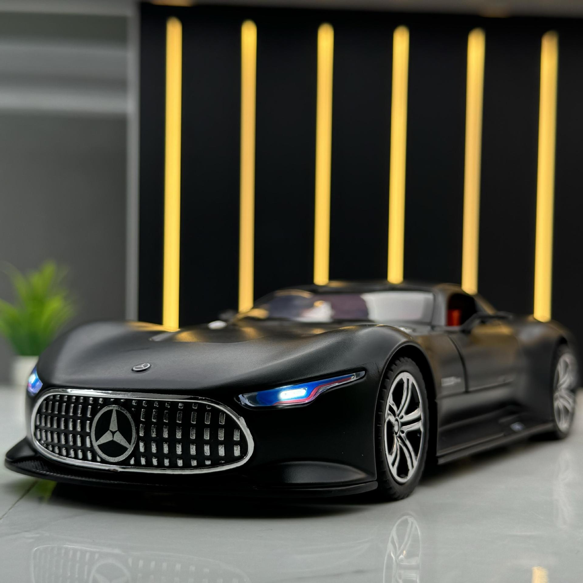 Haodi Alloy Car Model1:24 Mercedes-Benz AMGGTSports Car Sound And Light Pull Back Toy Car Sound Effect Model