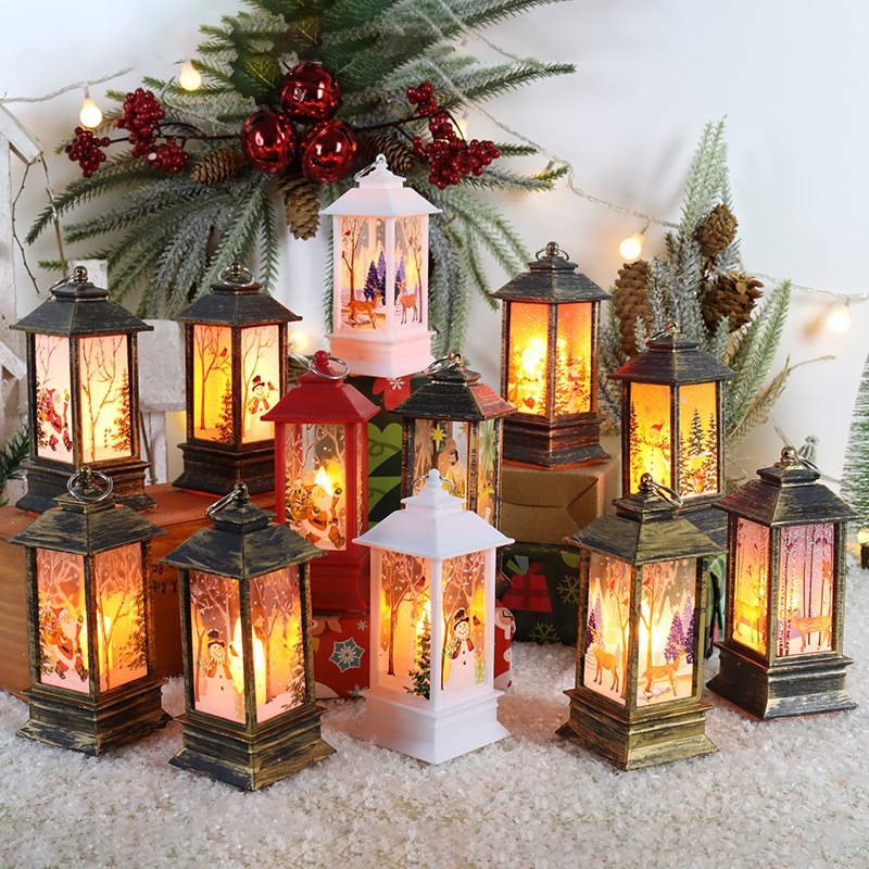 Christmas Lantern Candle Holder:Night Light Decoration For The Holiday Season