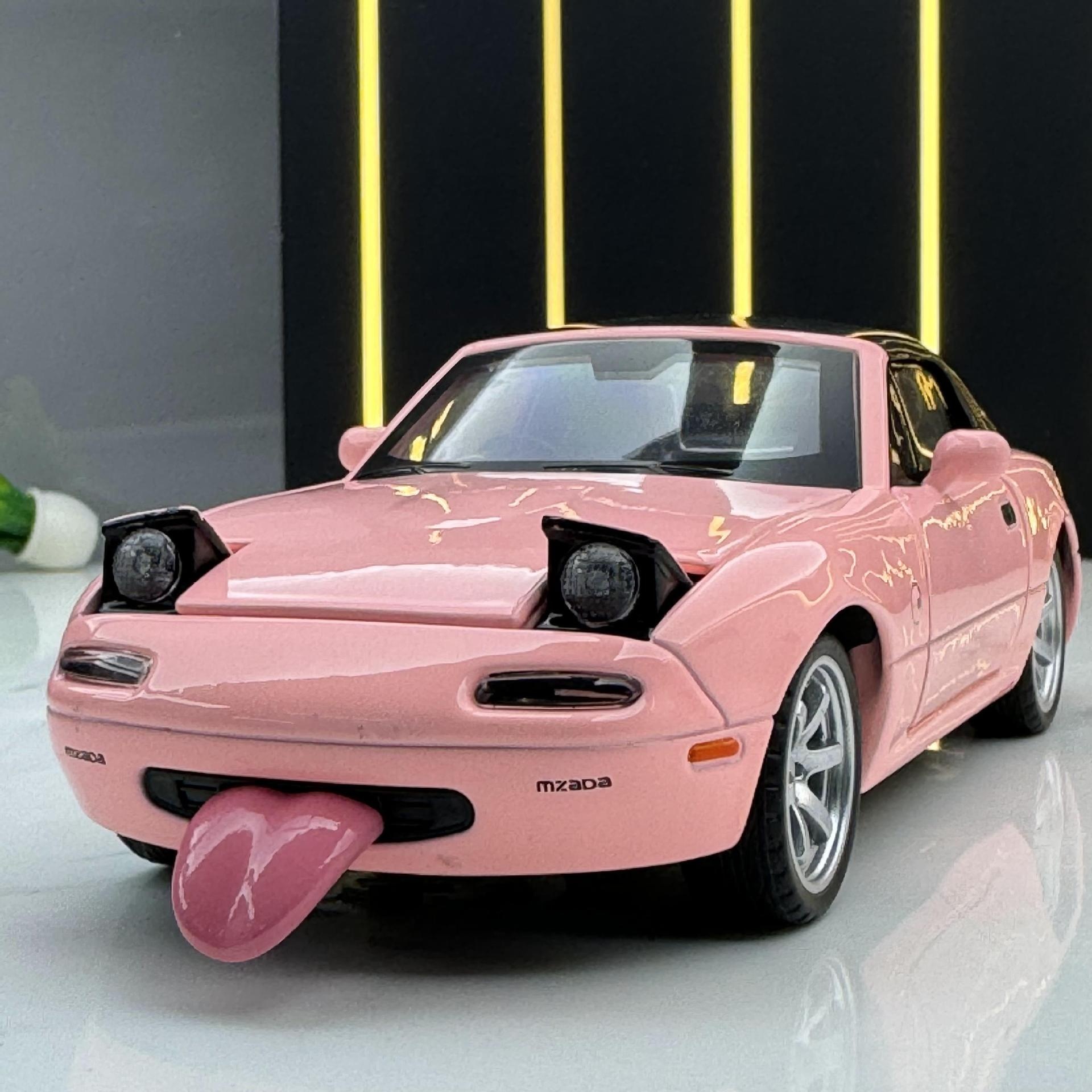 Zhongyuanxing Alloy Car Model1:32 Mazda MX5 Convertible Sports Car With Sound And Light Toy Car Music Model Ornaments