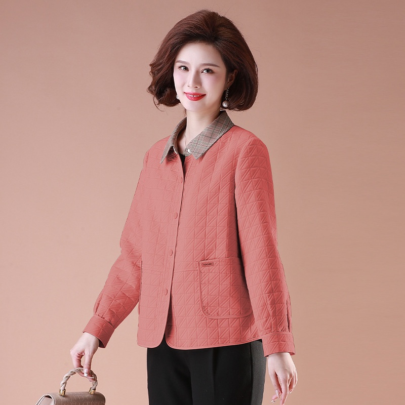 Mother's Coat Short Style Western-style Embroidered Tops Spring And Autumn40-50-year-old Mother Thick Shirt Female