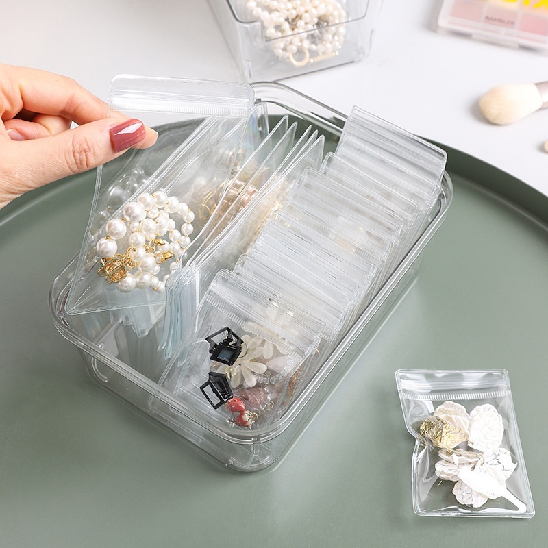 Anti-oxidation Jewelry Bag Earring Earring Necklace Hand Jewelry Box Portable Earring Ring Storage Bag Artifact Transparent
