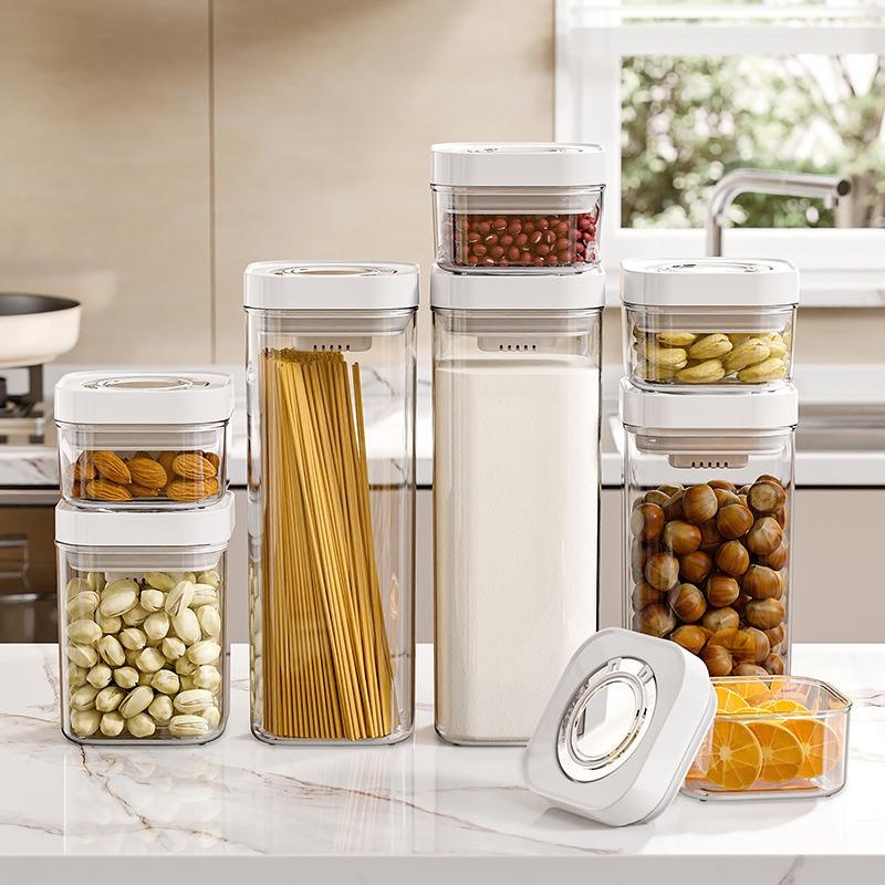 Grain And Cereal Sealed Jar,Nut Storage Box,Press-type Packaging,Empty Bottle,Food-grade Fresh-keeping Box,Snack Storage Jar