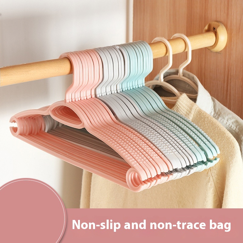 Clothes Hanger Seamless Household Storage Hanging Plastic Clothes Rack Cooling Clothes Support Non-slip Shoulder Corner Drying Dormitory Student Hook