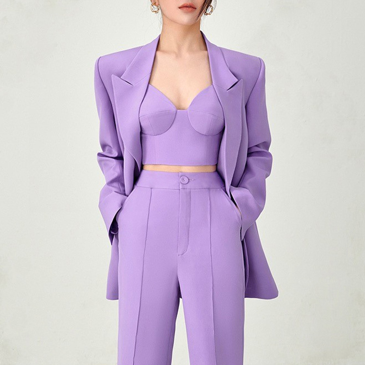 High-quality Casual Temperament Commuter Celebrity Fashion Professional Women's Suit Three-piece Suit